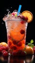 Plastic cup wonders, frozen fruit slush, bursting hues Chill in every sip