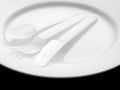 Plastic cutlery Royalty Free Stock Photo