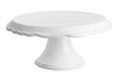 Plastic dessert stand on white background