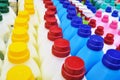 Plastic detergent bottles - cleaning products Royalty Free Stock Photo
