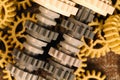 Plastic differential gears Royalty Free Stock Photo