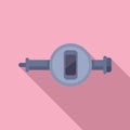 Plastic digital micrometer icon flat vector. Scale precise machine Royalty Free Stock Photo