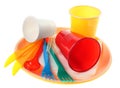 Plastic dishware set