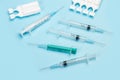 Plastic disposable syringes Royalty Free Stock Photo