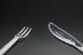 Plastic disposal fork and cutlery