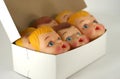Plastic Doll Faces Royalty Free Stock Photo