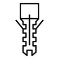 Plastic dowel icon, outline style