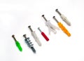 Plastic dowel with screws Many types.