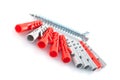 Plastic dowels and Royalty Free Stock Photo