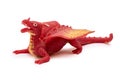 Plastic dragon toy isolated on white background Royalty Free Stock Photo