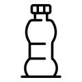 Plastic drink bottle icon, outline style