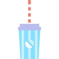 Plastic drink cup icon vector soda fastfood