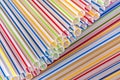 Plastic drinking straws, background