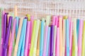 Plastic drinking straws Royalty Free Stock Photo