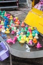 Plastic ducks at a fair Royalty Free Stock Photo