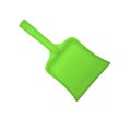 Plastic dustpan on a white