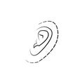 plastic ear surgery icon. Element of anti aging icon for mobile concept and web apps. Thin line plastic ear surgery icon can be us Royalty Free Stock Photo