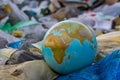 Plastic earth planet packs. Worldwide garbage collection. Let`s do it! Clean the planet of plastic debris.