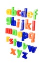 Plastic English letters isolated o