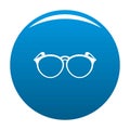 Plastic eyeglasses icon blue vector Royalty Free Stock Photo