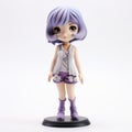 Highly Detailed Anime Girl Figurine In Purple Shorts