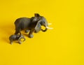 Plastic figurines of animals in hot countries Royalty Free Stock Photo