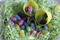 Plastic fillble Easter with Jellybeans. Royalty Free Stock Photo