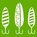 Plastic fishing lure icon green Royalty Free Stock Photo