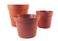 Plastic flower pots Royalty Free Stock Photo