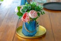 Plastic Flowers Vase