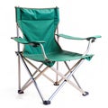 Plastic foldable camping chair with sturdy frame Royalty Free Stock Photo