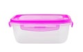 Plastic food box isolated on white background Royalty Free Stock Photo