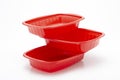 Plastic food container on a white background Royalty Free Stock Photo