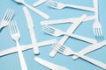 Plastic Forks and Knives Royalty Free Stock Photo