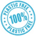 Plastic free stamp Royalty Free Stock Photo