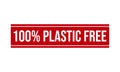 100% Plastic Free Rubber Stamp. 100% Plastic Free Grunge Stamp Seal Vector Illustration Royalty Free Stock Photo