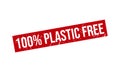 100% Plastic Free Rubber Stamp. 100% Plastic Free Grunge Stamp Seal Vector Illustration Royalty Free Stock Photo