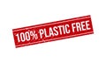 100% Plastic Free Rubber Stamp. 100% Plastic Free Grunge Stamp Seal Vector Illustration Royalty Free Stock Photo