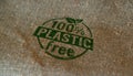 Plastic free 100% stamp and stamping Royalty Free Stock Photo