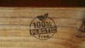 Plastic free 100% stamp and stamping Royalty Free Stock Photo