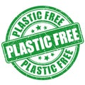 Plastic free stamp Royalty Free Stock Photo