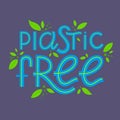 Plastic free vector lettering