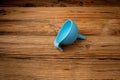 Plastic Funnel, Blue Kitchen Utensil, Equipment, Funneling Concept, Blue Plastic Funnel