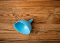 Plastic Funnel, Blue Kitchen Utensil, Equipment, Funneling Concept, Blue Plastic Funnel