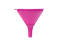 A plastic funnel