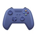 Plastic gamepad with buttons electronic device for virtual game playing vector flat illustration