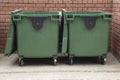 Plastic garbage containers.Modern garbage containers on the street of the city Royalty Free Stock Photo