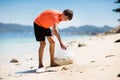 Plastic garbage. Sea pollution. Beach clean up Royalty Free Stock Photo