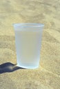 Plastic glass with water Royalty Free Stock Photo