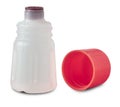 plastic glue bottle with opened cap mock-up isolated